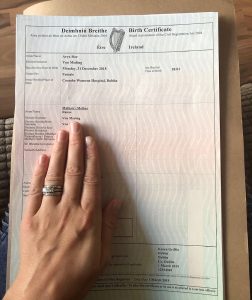Irish birth certificate online